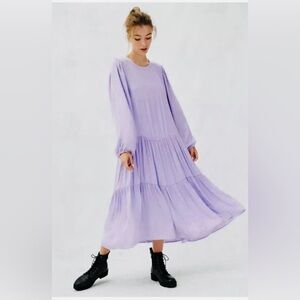 Anthropologie Dolan Katrina Lavender Tiered Maxi Dress NWT